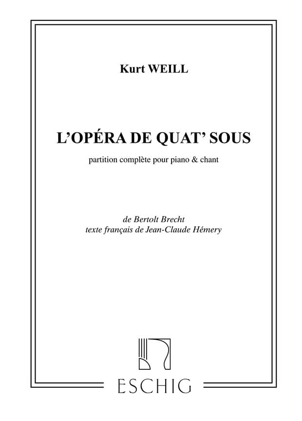 Opera De 4 Sous Chant-Piano (Version Francaise